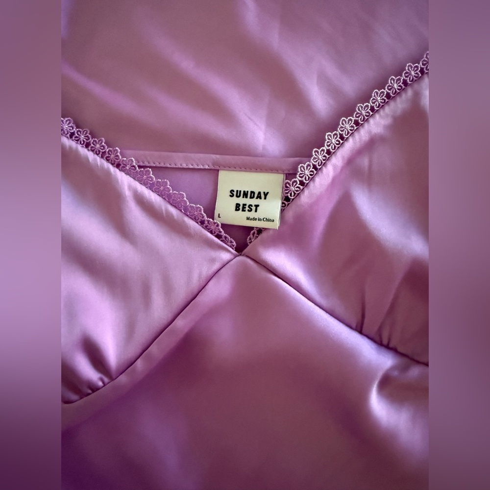 Sunday Best Lavender Satin Dress
